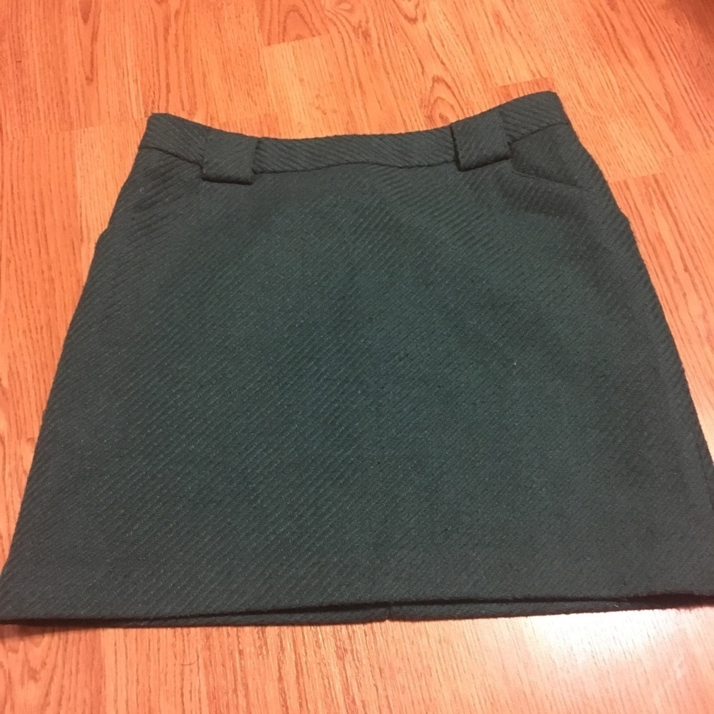 👸 Loft tealish blue green wool skirt size 2